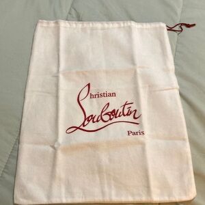 Christian Louboutin White Dust Bag with Red Logo